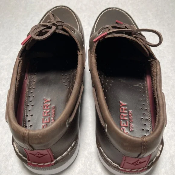 Sperry Authentic Original 2-eye pull-up Boat Shoe Dark Brown Mens US14 - Picture 4 of 11